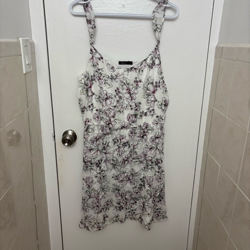 Reitmans Floral Print Sleeveless Dress elastic band